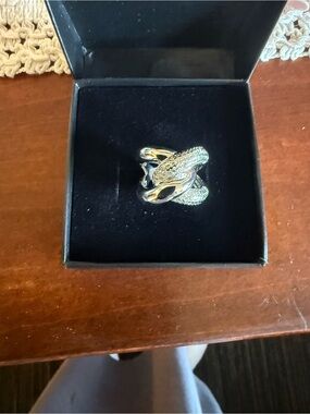 Silver Snake Shaped Ring - Sculpted Serpent Design